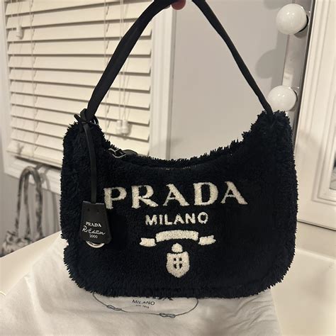 prada fuzzy tote|farfetch prada bags.